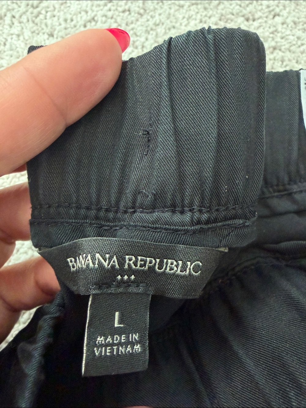 Banana Republic Black Drawstring Cargo Joggers - Picture 2 of 6